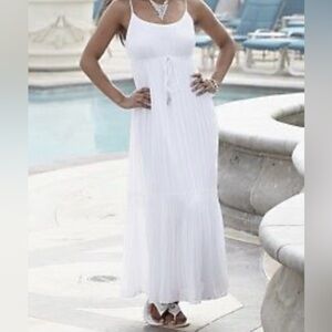 Midnight Velvet White Maxi Dress